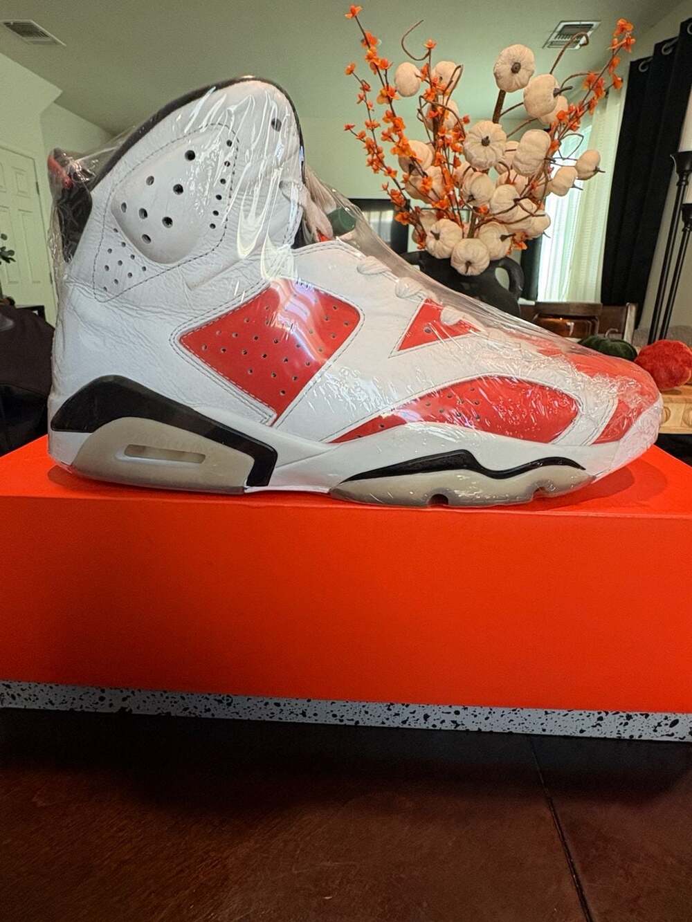 Air Jordan 6 Retro Gatorade Like Mike White Orange Sneakers - Picture 5 of 10
